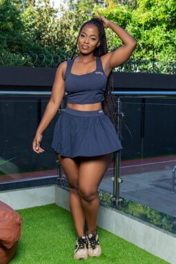 Navy Padel Pleated Tennis Skirt Set