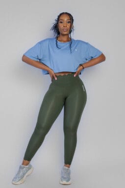 Blue Liber Cropped Tee