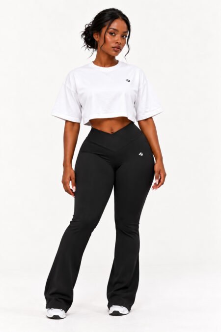 White Liber Cropped Tee