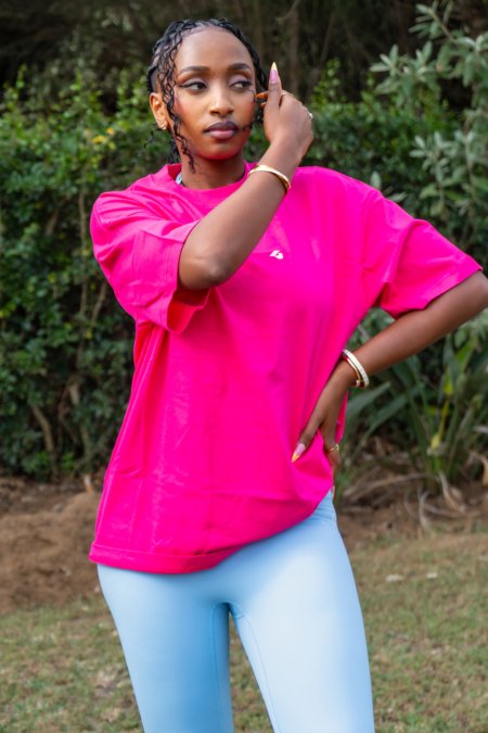 Hot Pink Oversized Tee